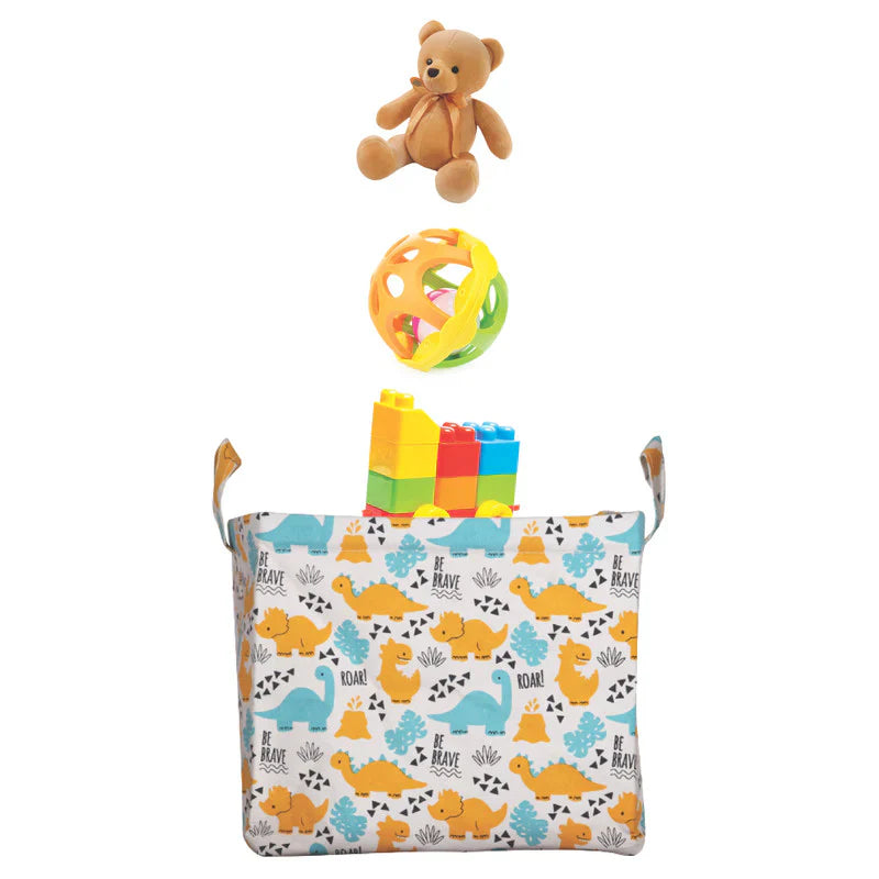 Polka Tots Toy Storage Canvas Box - Baby Dinosaur