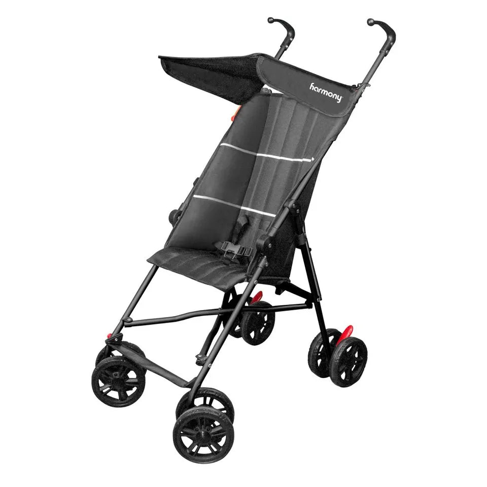 Harmony Versa Umbrella Fold Luxury Stroller - Black
